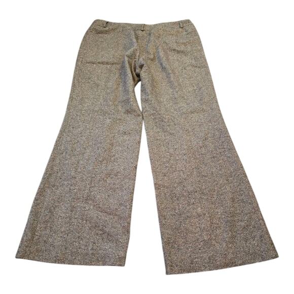 Talbots Vintage Wool‎ Silk Blend Gray Brown Tweed Wide-Leg Pants Size 16 - Picture 4 of 10